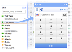 Call phones from Gmail