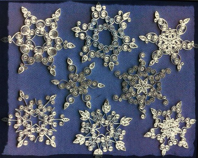 Quilled snowflakes