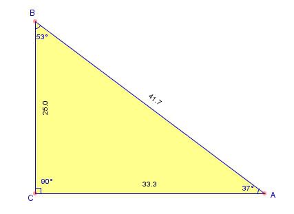 But the 3:4:5 triangle has angle measurements of 