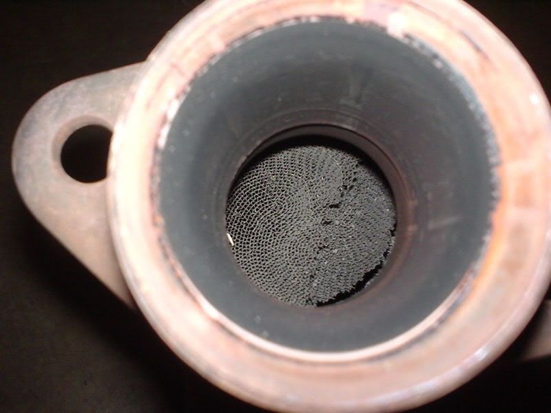 Broken Honeycomb in Catalytic Converter