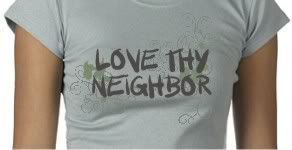 Love Thy Neighbor Fitted Long Women's Tee - You Pick Size!