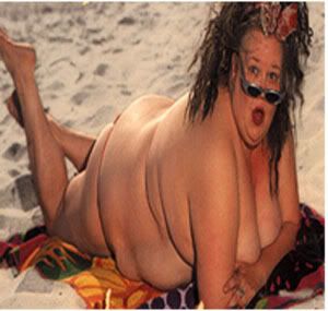 fat lady beach Pictures, Images and Photos