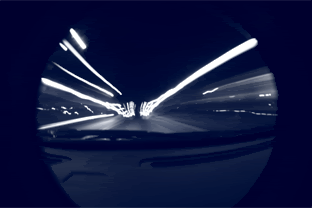 driving fisheye night travel monochrome black and white blue tinted animated moving pretty Pictures, Images and Photos