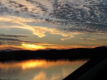 car sunset