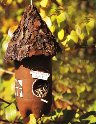 Diy Gadgets Plastic Bottle Into A Bird Feeder