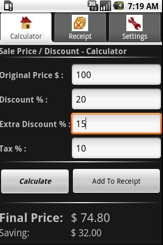 Discount calculator
