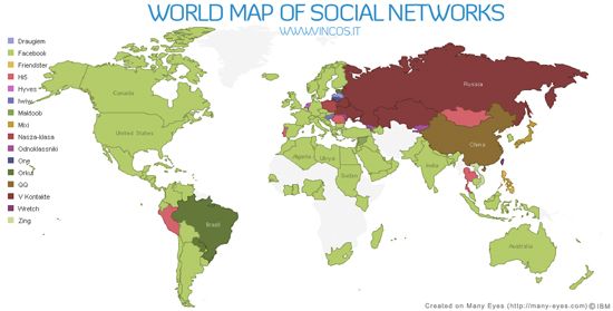 World Map of Social Networks