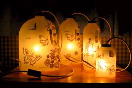 Milk Carton Lamps