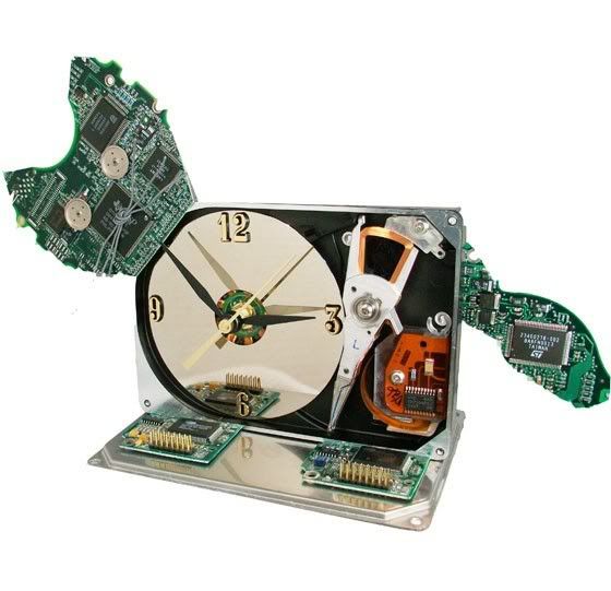 Computer cat clock