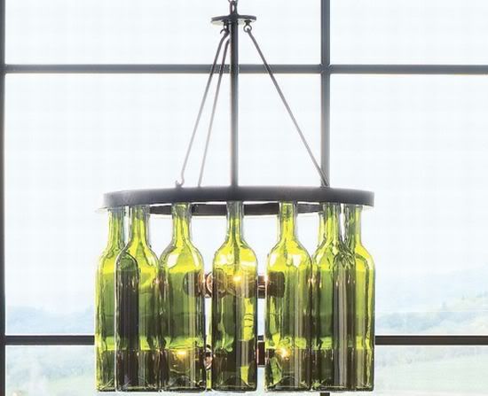 Wine Bottle Chandelier