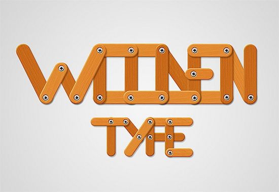 Funny Wooden Typography