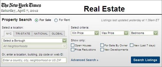 New York Times Real Estate Listings