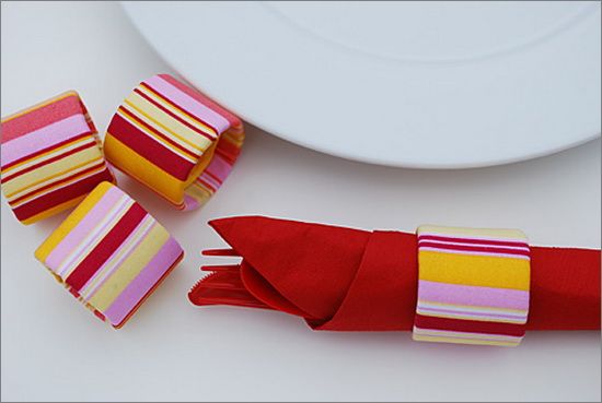 Cardboard Tube Napkin Rings