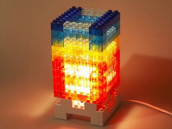 lego brick lamp