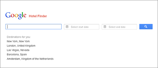 Google Hotel Finder