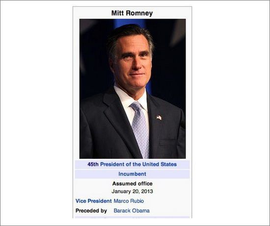 President Mitt Romney