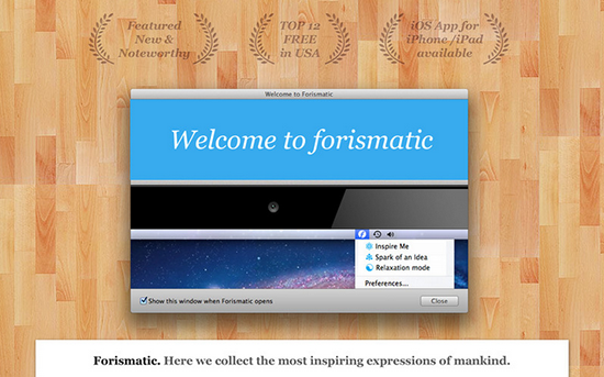 Forismatic