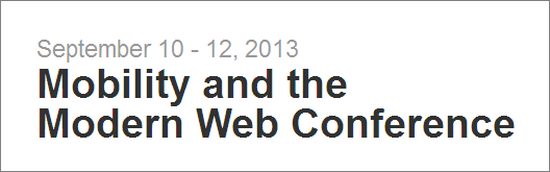 Mobility and the Modern Web Conference