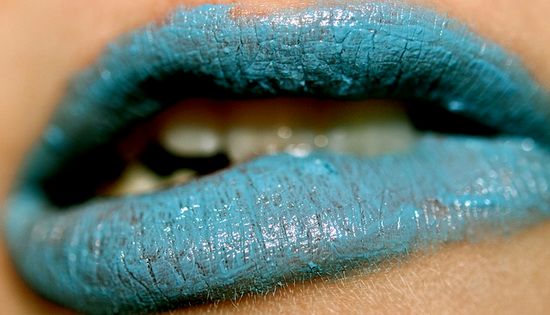 Fashion in Your Teens Lips with Blue Lipstick