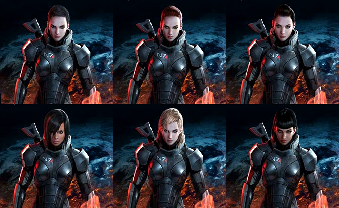 Серия Mass Effect Fem-shepard