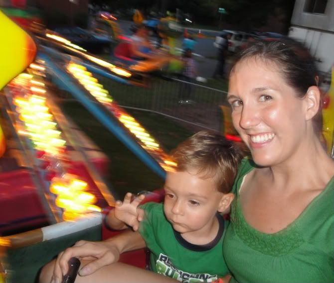 Gavin's 1st carnival ride