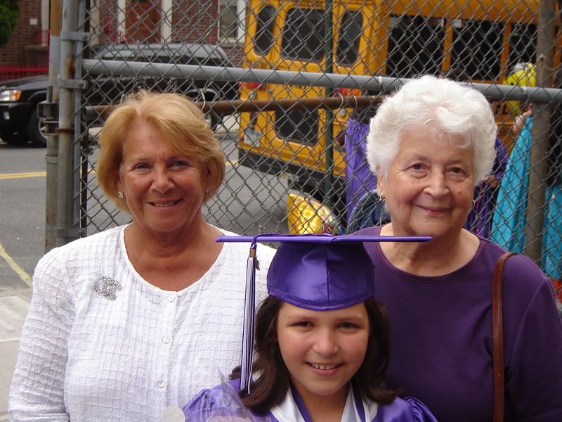Alexandra with Nana and Baba at 5th Grade Graduation