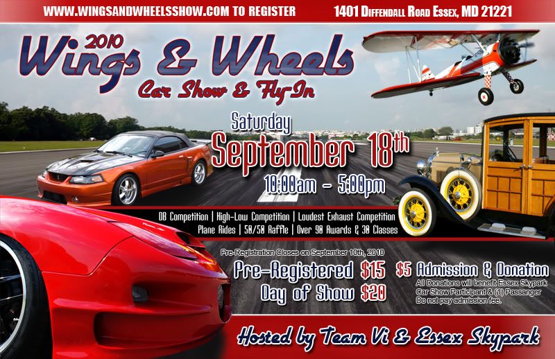 Team VI Hosting 2nd Annual Wings & Wheels Car Show 8th Generation