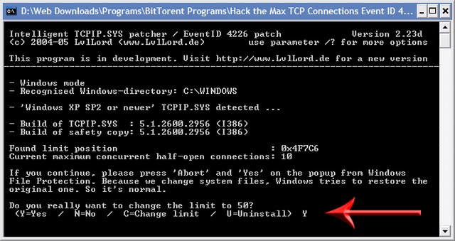TCP/IP патч (tcpip.sys) для Windows XP SP2 (x86).