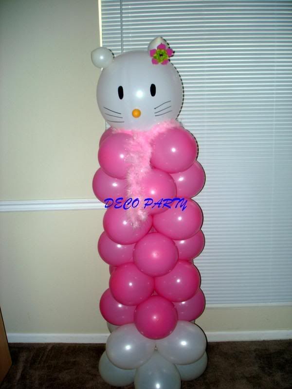 Aporte de Hello Kitty en globos!
