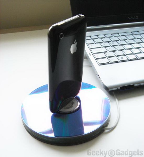 Recycled CD Dock