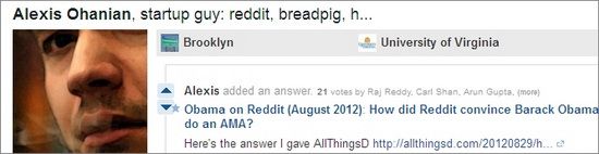 Alexis Ohanian on Quora