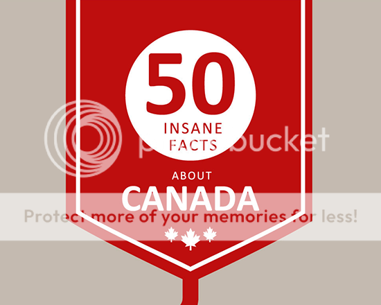 travel infographics: 50 Insane Facts About Canada