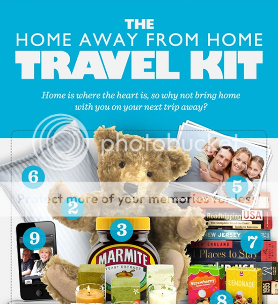 travel infographics: Home Away From Home Travel Kit
