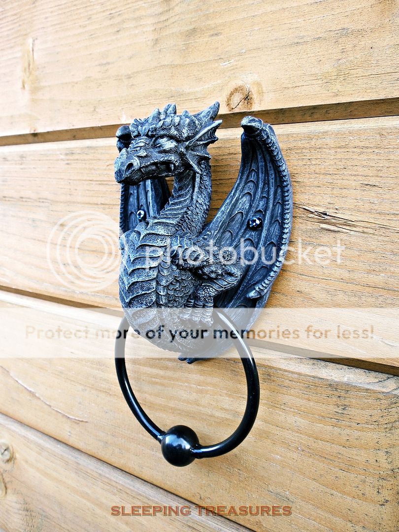 NOBLE DRAGON UNIQUE GARGOYLE DOOR KNOCKER, Game Of Thrones, Hobbit ...