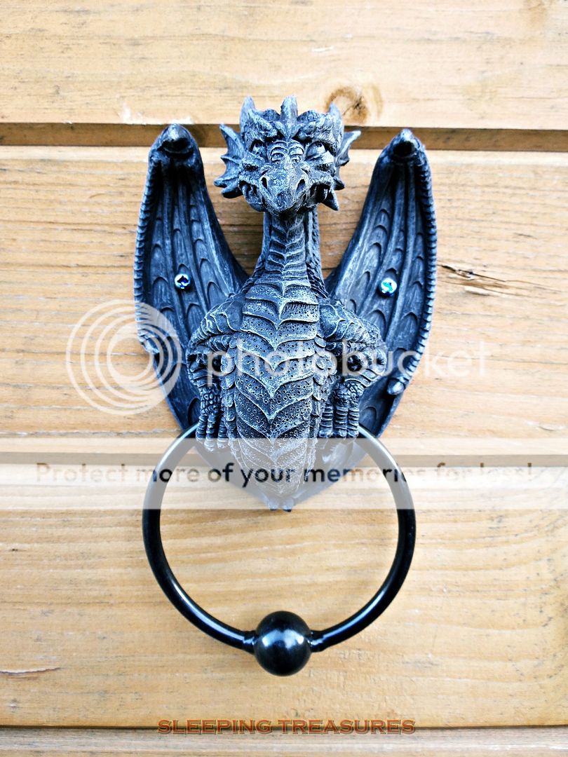 NOBLE DRAGON UNIQUE GARGOYLE DOOR KNOCKER, Game Of Thrones, Hobbit ...